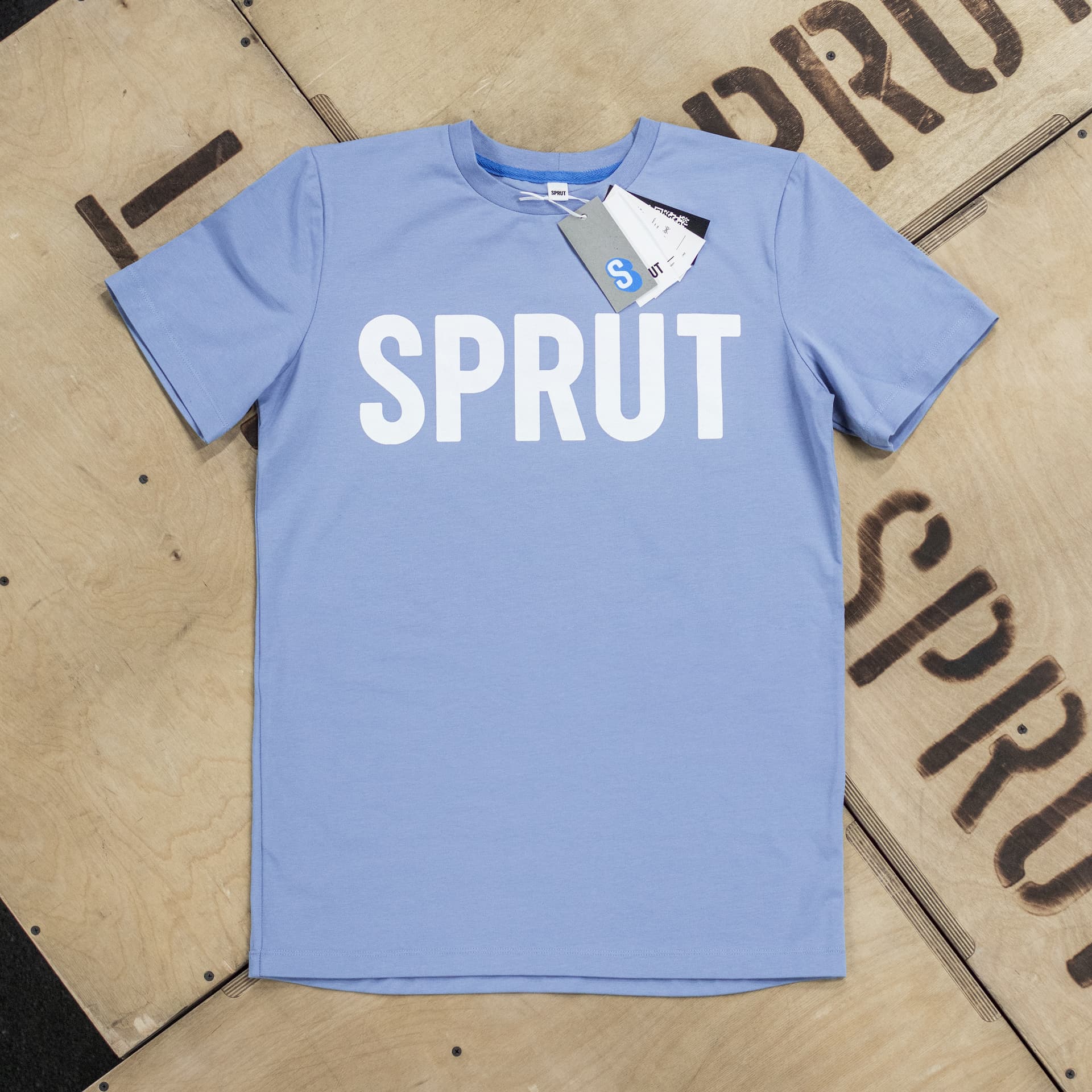 Голубая футболка CrossFit Sprut